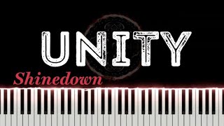 Shinedown  Unity Piano Tutorial [upl. by Gabler]