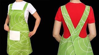 A Japanese apron without ties is easy and simple  comfortable practical and beautiful [upl. by Annaeel]