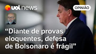 Defesa de Bolsonaro tem uma consistência de gelatina diz Josias Frágil [upl. by Uyr669]