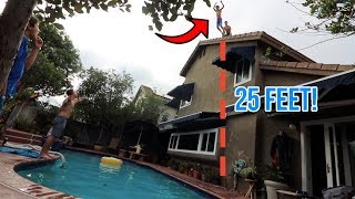 INSANE ROOF JUMPING INTO POOL [upl. by Branca]