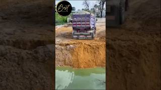 Dump Truck Gone Wild 😱 Front End Suspended in Air 🚛💨 [upl. by Oknuj]