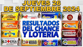 Resultados del Chance JUEVES 26 de septiembre de 2024 Loterias 😱💰💵 chance loteria resultados [upl. by Bruckner550]