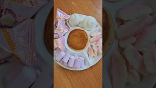 ASMR filling platter with pink marshmallow asmr satisfyingsounds marshmallow [upl. by Orford680]