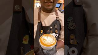 Latte Art  Tulip stuck Basic latteartbasic coffeeart coffee barista latteart [upl. by Reddy]