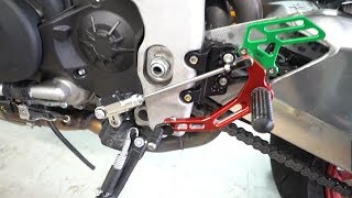 RSV4 RF BUILD GETS REARSETS episode 15 [upl. by Vivle]