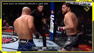 Nick Diaz vs Robbie Lawler II Highlights [upl. by Olnay]