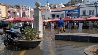 Água invade zonas ribeirinhas do Algarve [upl. by Aihsotal]