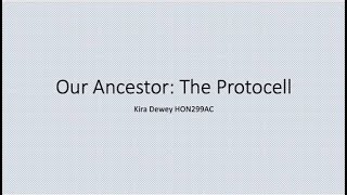 Our Ancestor The Protocell [upl. by Ollie]