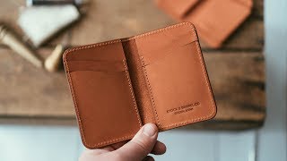 Making a Vertical Wallet  Best Selling Leather Wallet [upl. by Karel]