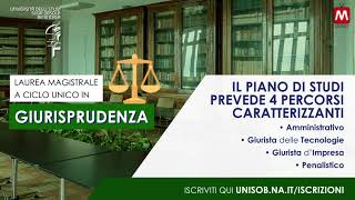 Giurisprudenza  Corso di laurea magistrale a ciclo unico  UNISOB [upl. by Acinom]