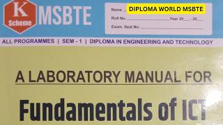 Fundamentals of ICT 311001 Manual Answer  MSBTE DIPLOMA FIRST YEAR K SCHEME Diplomakscheme [upl. by Dyson]