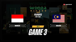 Indonesia vs Malaysia GAME 3 IESF World Esports Championship 2024  IDN VS MAS ESPORTSTV [upl. by Orlando]