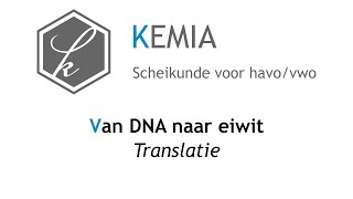 Van DNA naar eiwit Translatie [upl. by Killigrew]