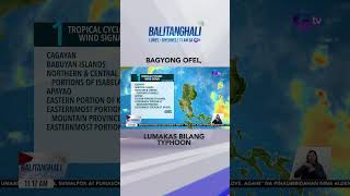 Bagyong Ofel lumakas bilang typhoon habang lumalapit sa Luzon shorts  Balitanghali [upl. by Herm]