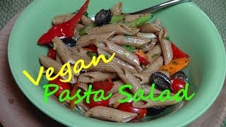 Pasta Salad with Balsamic Vinaigrette  Vegan Recipe [upl. by Freya]