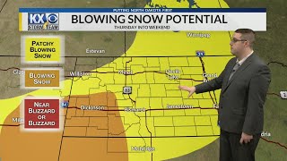 Blowing snow could makes travel difficult over the next few days [upl. by Yelsna]