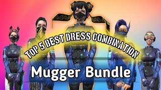 Top 5 Best Dress Combination with Mugger Bundle  SHIRO 360  TOP 5 SERIES  FF [upl. by Ailedamla]