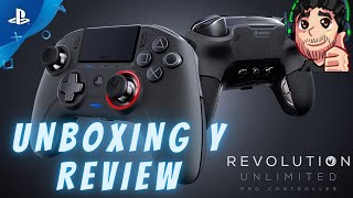 Nacon Revolution Unlimited Pro Controller PS4  Unboxing y Review [upl. by Leahcir]