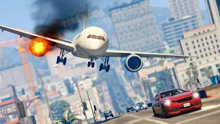 Boeing 787 Emergency Landing On a City Street GTA5 [upl. by Mariya]