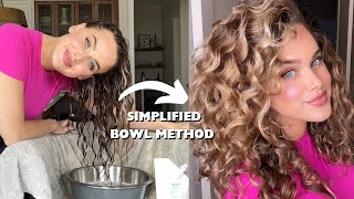 Bowl Method WavyCurly Hair  simplified 😻 [upl. by Ennaimaj]