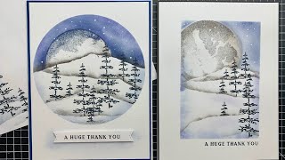 Snowy Scene Cards Encircled in Nature by Stampin’ Up [upl. by Ardeed]