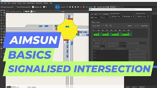 Aimsun Tutorial  How to create a signalised intersection [upl. by Llieno40]