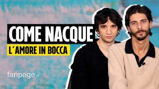 Santi Francesi a Sanremo 2024 quotIl nostro brano Lamore in bocca nasce da un errore di scritturaquot [upl. by Rouvin]