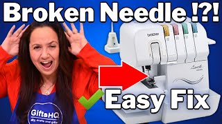 Brother 1034DX Serger  How to Change  Replace Needles Easy [upl. by Gussy225]