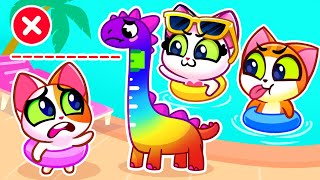 The Tallest Slide 🌊 Water Park and Swimming Pool Safety Rules by PurrPurr Tails [upl. by Derfniw]