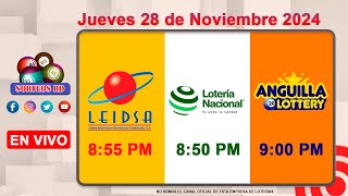 Lotería Nacional LEIDSA y Anguilla Lottery en Vivo 📺  Jueves 28 de Noviembre 2024  855 PM [upl. by Pangaro]