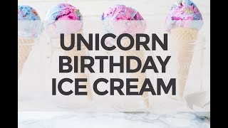 NoChurn Unicorn Birthday Cake Ice Cream [upl. by Noirod]