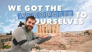 Visit the Acropolis with NO CROWD  Delicious Athens STREET FOOD [upl. by Chiarra411]