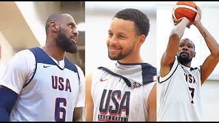 Team USA Basketball Practice In Training Camp With LeBron James amp Stephen Curry 2024 Team USA [upl. by Atnomed]