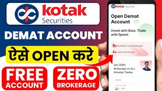 Kotak Securities Account Opening 2024  How To Open Kotak Securities Demat Account Online [upl. by Maridel]