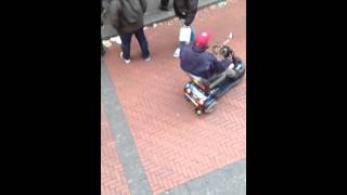 Crazy Amsterdam mobility scooter stunt bum [upl. by Virginia]