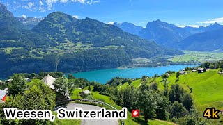 Weesen Walensee in Switzerland 4k [upl. by Nairot402]