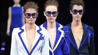 Emporio Armani Spring Summer 2015 Milan Fashion Week MFW Fashion Show [upl. by Atinar]