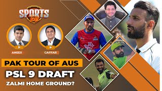 PAK Tour of AUS  PSL 9 Draft  Peshawar Zalmi home matches in Peshawar  Zalmi TV [upl. by Ecinna118]