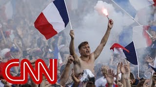 France celebrates 42 World Cup win over Croatia [upl. by Ellienad546]