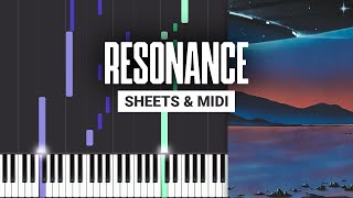 Resonance  Home  Piano Tutorial  Sheet Music amp MIDI [upl. by Soutor]