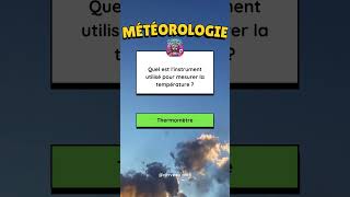 Quiz  5 questions de météorologie Quiz shorts [upl. by Ayanet]