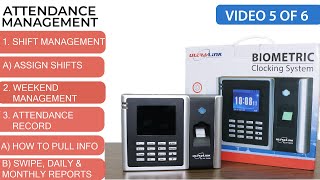 The UltraLink Biometric Clocking System Attendance Management  Video 5 of 6 [upl. by Vlada]