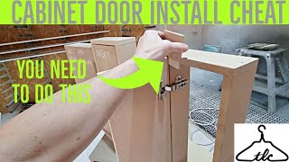 How To Hang A Cabinet Door CHEAT METHOD amp Fit A Push Catch Vid87 [upl. by Welker]