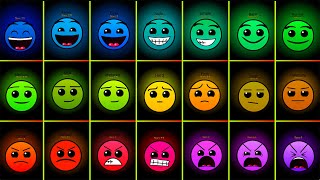 Difficultyblocks Band Tera Different 4 My Take But with Geometry Dash Difficulty Faces RESHARED [upl. by Atsok588]