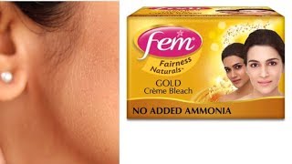 How to BLEACH Face at home with FEM GOLD bleach Total Guide  Face Bleach At Home [upl. by Sevy55]