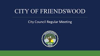 Friendswood City Council Regular MeetingSeptember 9 2024 [upl. by Ellehctim]