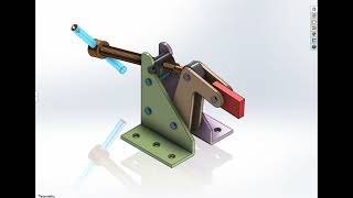 Clamping Mechanism Animation Assembly in Action [upl. by Melone]