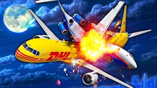 Two Planes COLLIDE at 35000 Feet in GTA 5 Terrifying Crash [upl. by Tterrag266]