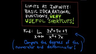 Limits at Infinity  Basic Idea and Shortcuts [upl. by Nallad]