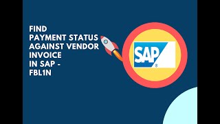 How to find Payment status against Vendor Invoice in SAP [upl. by Willtrude]